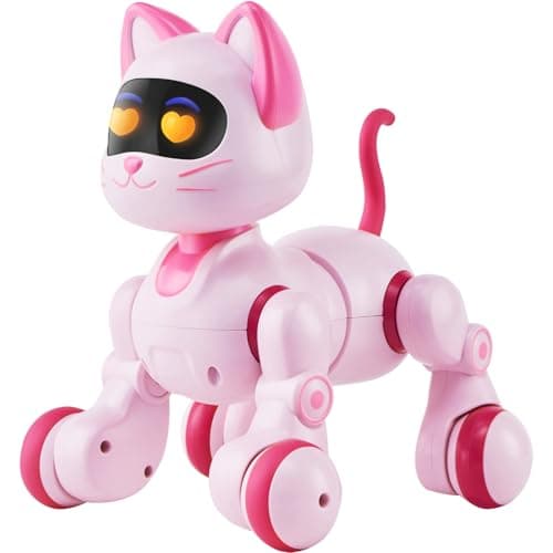 VEVOR Robot Jouet Enfants Télécommandé Chat RC Intelligent, Télécommande Programmable, Contrôle Tactile, Jouet Robotique pour Cadeau d'anniversaire, Noël, Garçons Filles de 3, 4, 5, 6, 7, 8, 10 Ans