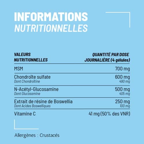 Nutripure | Arthopure | Bien Être & Souplesse Articulaire | 5 principes Actifs Brevetés : OptiMSM® + Chondroïtine sulfate Solabia® + N Acetyl Glucosamine Kaneka® + Boswellia WorkVel® + Vitamine C