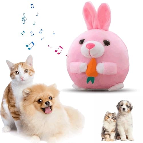 Jouet Chien Interactif, 2025 Jouet pour Chien, Jouet de Balle Rebondissante pour Chiens, Balle Interactive pour Chien, Active Moving Pet Plush Toy, Jouet Amusant Parlant et répétitif (#03)