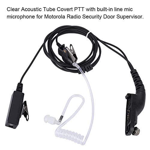 Diyeeni Kit De Surveillance Audio,Oreillettes Clear Acoustic Tube De 0,9 m à 2 Broches Covert PTT avec Micro IntégréPour Motorola Radio Security,Écouteur Écouteur PTT Talkie-Walkie