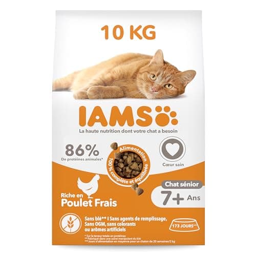 IAMS Croquettes Poulet Frais pour Chat Sénior 1.5 kg