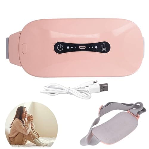 BigKing Ceinture Utérine Chauffante Électrique, Ceinture De Palais Chaud Utérus Compresse Chaude Menstruelle USB 3 Niveaux de Vibration EMS Ceinture Chauffante pour Le Ventre Petit 92cm×8.5cm×3cm