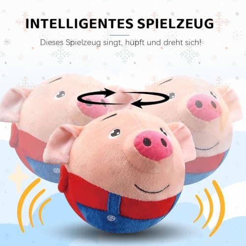 Jouet Chien Interactif, 2025 Jouet pour Chien, Jouet de Balle Rebondissante pour Chiens, Balle Interactive pour Chien, Active Moving Pet Plush Toy, Jouet Amusant Parlant et répétitif (#03)