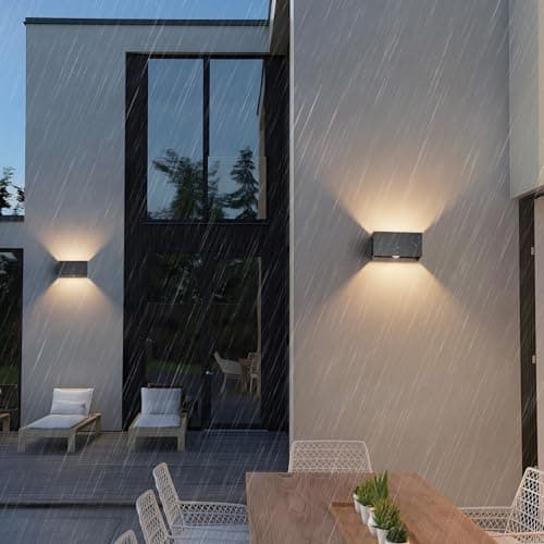 Klighten 1PCS 18W Applique Murale Extérieur avec Détecteur de Mouvement IP54 Éclairage Mural Intérieur avec Angle de Faisceau Réglable, avec Ampoule LED G9 Remplaçable Lampe,3000K (Noir)