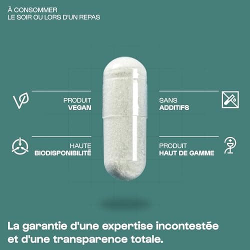 Glycine Cristallisée 100% pure - 120 gélules - Synthèse du collagène - Améliore la qualité du sommeil - Préserve et renforce la santé articulaire | Nutrielement By Nutrimuscle