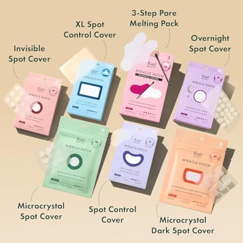 Rael Patch Anti Bouton Invisible - Pour Visage, Acne, Pimple Patches, Skincare Coreen, Hydrocolloïdes, Deux tailles (96 Patchs)