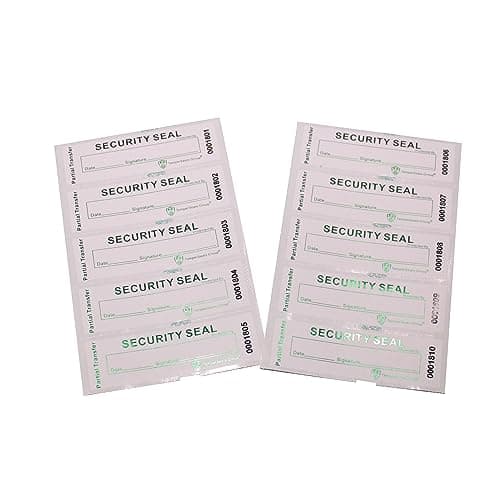 TamperSeals Group – 100 Pièces 2,5 x 8,5 cm Étiquettes, Stickers, Autocollantes Void Inviolable de Sécurité Garantie à Transfert Partiel (Blanc, Laser Holographique Sceau, Numéros de Série)
