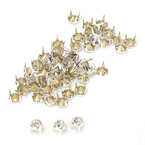 Strass A Rivet,Clou Pour Vetement,Crystal Beads,Goujons Et Pointes,Rivets En Crl Swarovski,Goujons Pour Vêtements 50 Pcs 7 Mm Bricolage Argent Rond Griffe A Grade Crl Strass Pour (Colette 7Mm Arge