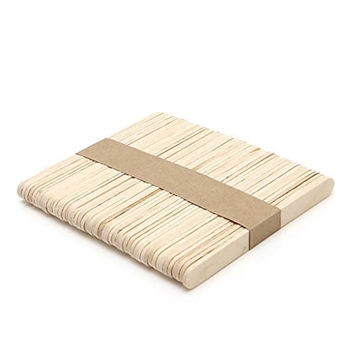 Lot de 50 bâtonnets de crème glacée en bois pour enfants - 15,2 cm