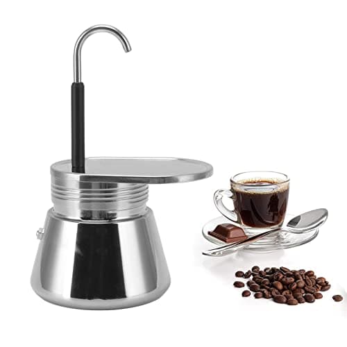 Cafetière à Expresso pour Cuisinière, Cafetière à Moka à Bec Unique en Acier Inoxydable, Cafetière Portable Légère de Grande Capacité de Bricolage de Style Italien, pour le Camping en Plein Air