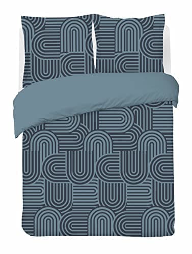 Vision - Parure Housse de Couette Marcel - Housse de Couette 240x220cm avec 2 taies Assorties 65x65cm - 100% Coton