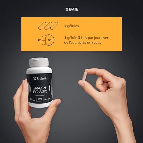 Racine de maca avec l'ashwagandha, la L-citrulline, la L-arginine, le zinc, le sélénium et la vitamine D3 pour de meilleures performances sportives, approvisionnement de 60 jours par XTRAZE