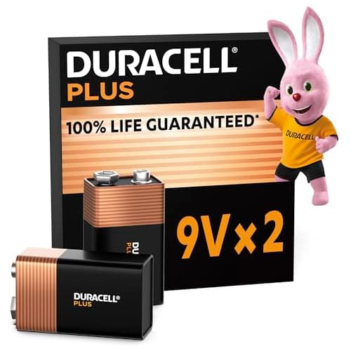 Duracell Plus Piles 9V (lot de 2) - Alcalines - Durée de vie garantie à 100% - Idéales pour les appareils du quotidien - Emballage 0% plastique - Conservation 5 ans - 6LR61 MN1604