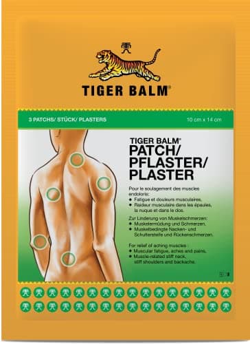 Tiger Balm - Patch BAUME DU TIGRE - Soulage les douleurs musculaires - 3 patchs + 3 feuilles ahésives