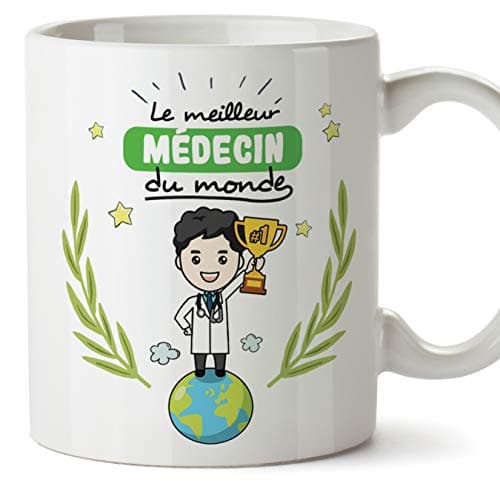 Médecin Tasses Originales de café et Petit-déjeuner à Donner Travailleurs Professionnels - Meilleur Medécin du Monde - Céramique 350 ML