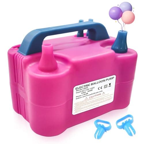 Pompe à Ballons électrique,Gonfleur électrique 220V 600W gonfleur Pompe à Ballons,Double buse gonfleur Pompe Portable pour fêtes,Mariages Anniversaire décoration