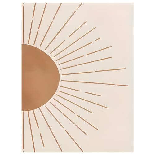KXHHYB Lot de 2 posters aux lignes abstraites - Lignes abstraites - Motif soleil - Lignes géométriques - Décoration moderne pour salon et chambre à coucher - Sans cadre - B, 30 x 40 cm x 2