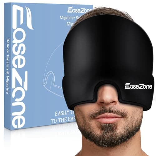 EaseZone Bonnet Migraine, Bonnet Anti Migraine, Bonnet de Migraine,Bonnet Gel Froid Migraine, Migraine Relief Cap, Masque Migraine, Masque anti Migraine,Bonnet Mal de tête, Headache Relief Hat