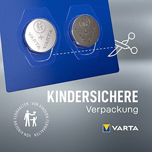 VARTA Piles Bouton CR2032, lot de 5, Power on Demand, Lithium, 3V, emballage sécurisé pour les enfants, pour petits appareils électroniques - clés de voiture, télécommandes, balances