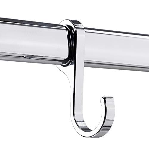 Meubles Tube ovale Barre Tringle à vêtements 1000 mm avec supports 2 Stk. Embout de moyen pour roulement pour plafond – Acier inoxydable chromé – Armoire Tuyau