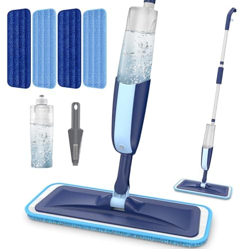 MANGOTIME Balai Serpillère Vaporisateur Mop Balais Serpillère Nettoyer Sol | Balai Lave Sol avec Reservoir Microfibre Spray Mop pour la maison, la cuisine, parquet, stratifié, bois, vinyle, carrelage