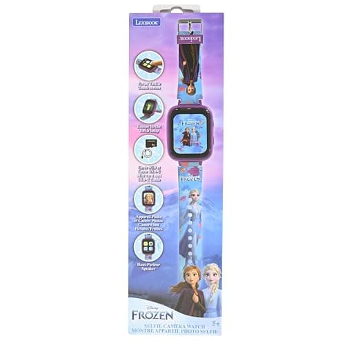 Lexibook Lexibook-DMW070FZ, La Reine des Neiges, Montre Selfie, Écran Tactile HD, Appareil Photo 720p, Lecteur MP3, Haut-Parleur intégré, Dictaphone, Podomètre, 5 Jeux, DMW070FZ, Bleu/Violet