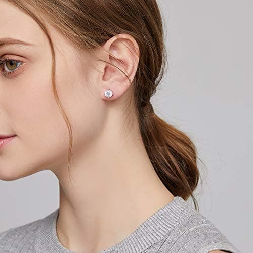 Boucles d'Oreilles Femme Diamant,Boucles d'Oreilles Homme Femme Argent,Boucles d'Oreilles Zircone Cubique Argent,Boucles d'Oreilles CZ,Boucles d'Oreilles Argent Diamant Fausses,Boucle d'Oreille Homme