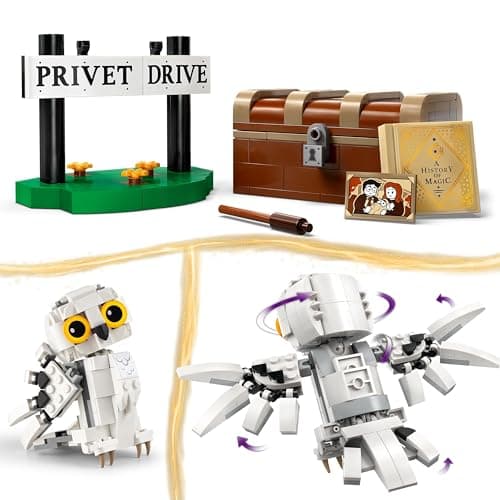 LEGO Harry Potter Hedwige au 4 Privet Drive, Jouet de Construction Fantastique pour Enfants, Figurine de Chouette, Jeu en autonomie, Cadeau Surprise Idéal pour Filles, Garçons et Fans dès 7 Ans 76425