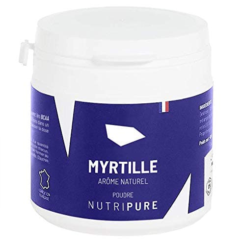 Nutripure | Arômes Naturels Whey, Protéine Végétale, Collagène, BCAA | Myrtille | Pour Boissons ou Pre Workout | 100% Ingrédients Naturels et BIO Compatibles | Sans Edulcorants | Made in France