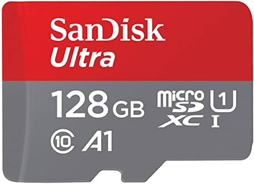 SanDisk Carte mémoire Ultra microSDXC UHS-I 128 Go + adaptateur (A1, Classe 10, U1, vidéos Full HD, jusqu'à 120 Mo/s de vitesse de lecture), Vitesse-Mbps/10x.