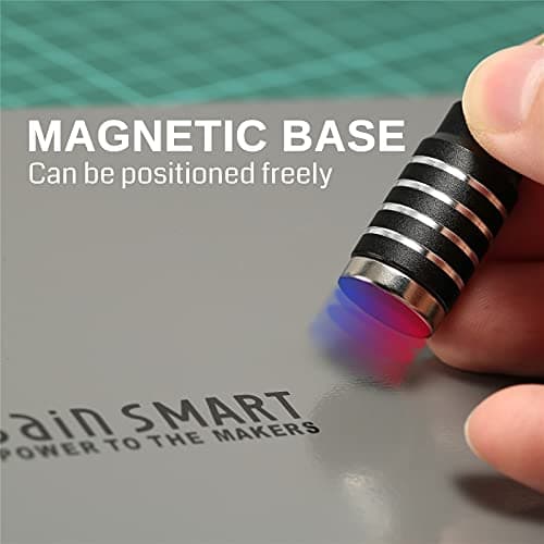 SainSmart Station de soudage magnétique avec une base plus grande de 28 x 18 cm, lampe loupe LED 5x, 4 supports de circuit imprimé et 4 mains d'aide magnétiques flexibles