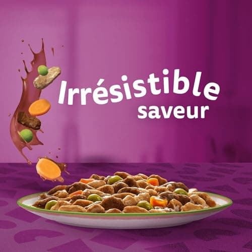 WHISKAS Repas pour Chat - 40 Sachets Fraîcheur - Tasty Mix Sélection du Chef (4 variétés) - Pâtée pour Chat Adulte en Sauce – Nourriture Humide Complète & Equilibrée