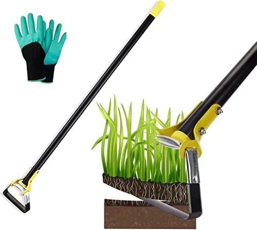 MELVTATA Houe de Jardin 152CM Houe à étrier pour Planter des légumes Outil de Jardinage agricole Houe à Main en Acier Inoxydable - Houe à Action réglable pour désherber/meubler Le Sol