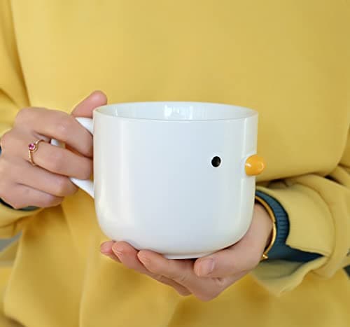 TULANDOT Mignonne Originale Tasse Ceramique & Tasse Canard & Tasse à Café & Tasse Poussins & Tasse à Cappuccino & 3D Duck Mug Canard,Meilleur Cadeau pour Les Amis. (650ml)