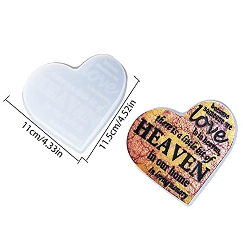 LICHENGTAI Moule en Silicone en Forme de Coeur 3D pour Coeur, Moulle en Forme de Coeur Silicone 3D Love Heart Moule en Silicone, Moule en Résine époxy pour Cadre Photo Décor d'anniversaire de Mariage