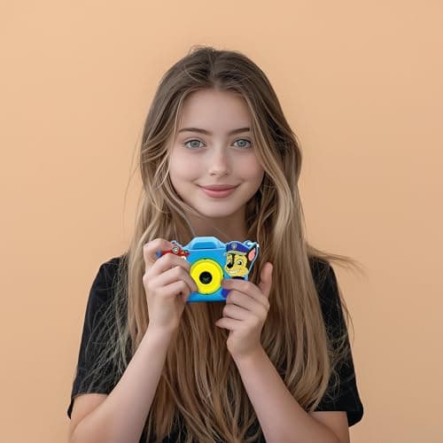 Lexibook, Pat' Patrouille, Appareil 4-en-1 pour Enfant avec Protection, Fonctions, vidéo, MP3 et Jeux, 15 Cadres pour Personnaliser Vos Photos, Carte mémoire de 8 Go Incluse, DJ078PA, Bleu/Jaune