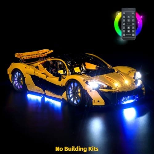 Kit d'éclairage à distance compatible avec Lego Technic McLaren P1 (pas de modèle) - Kit d'éclairage LED compatible avec 42172 McLaren P1 - Jouet créatif