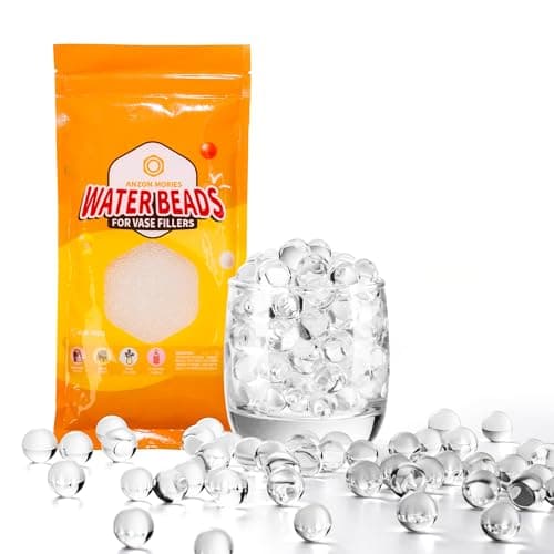 ANZON MORIES Perles d'eau claire 328g billes et plates pour vase, Perle d eau transparente en hydrogel et eau gélifiée Clair, bougies flottante, décoratif maison, déco Noël, festivité marriage