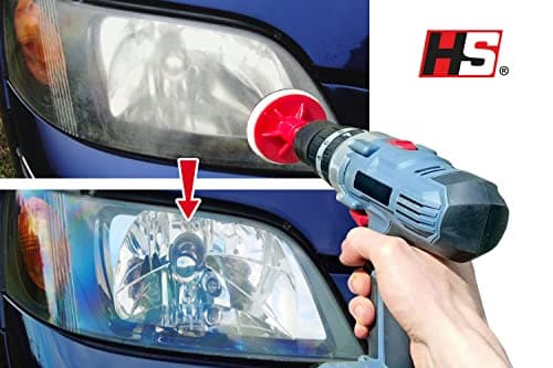 HS Rénovateur phare voiture, kit polissage avec vernis UV | Kit de rénovation pour phares de voiture, nettoie et polit les phares jaunis ou opaques, avec vernis UV