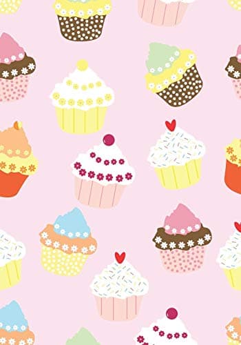 Notebook: Cute Cupcake Print Journal For Kids | 120 Pages, Lined, 7 x 10 in (17.78 X 25.4 cm)