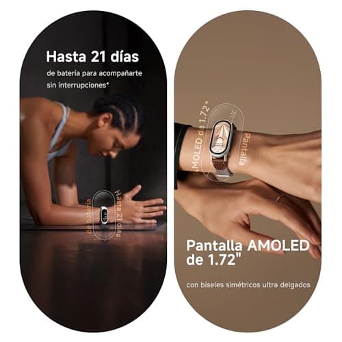 Xiaomi Smart Band 10, Montre Connectée, Boîtier alu, Suivi d'Activité, Écran AMOLED 1.72'', Autonomie 21 Jours, Charge Rapide, Suivi santé & sommeil,150+ sports, iOS & Android, 5 ATM, Boussole