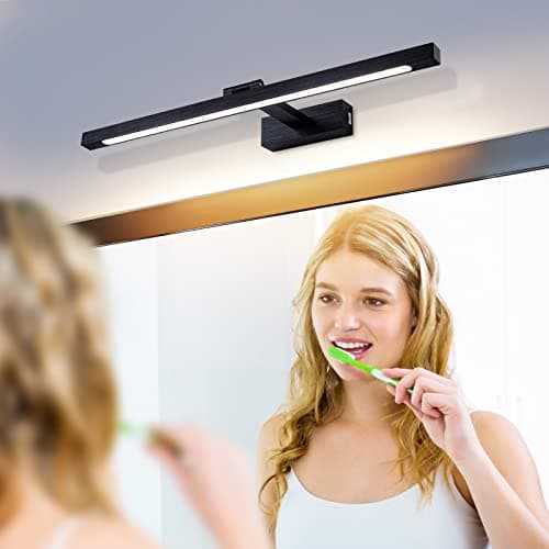 TYhogar Lampe Miroir LED Salle de Bain 60cm 3 réglages de température de couleur Murale Salle de Bain 270° Rotatif Applique Murale 1320LM 12W IP44 Intérieure Lampe pour Tableau 3000K/4500K/6000K