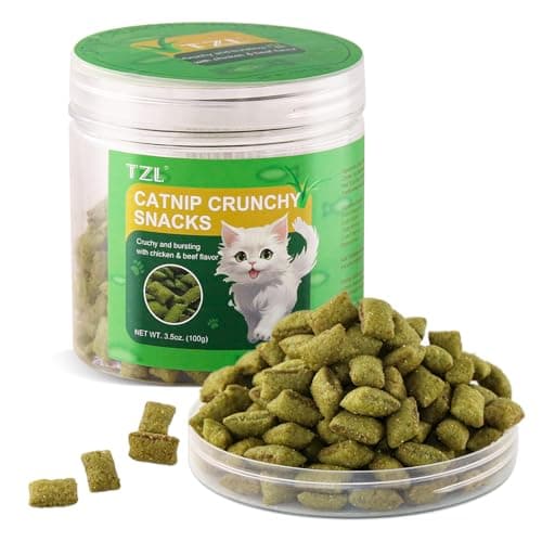 TZL Friandises Croustillantes et Douces, Friandises pour Chats au Goût de Poulet, Entièrement Naturelles et sans Danger pour Les Chats (100g)