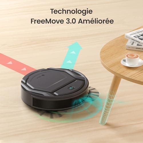 Lefant Aspirateur Robot, Robot Aspirateur Mince Silencieux Connecté avec WiFi/Bluetooth/Alexa/App, 6 Modes de Nettoyage, Auto-Charge, 120min d'Autonomie, Idéal pour Poils d'animaux Sols Durs, M210P