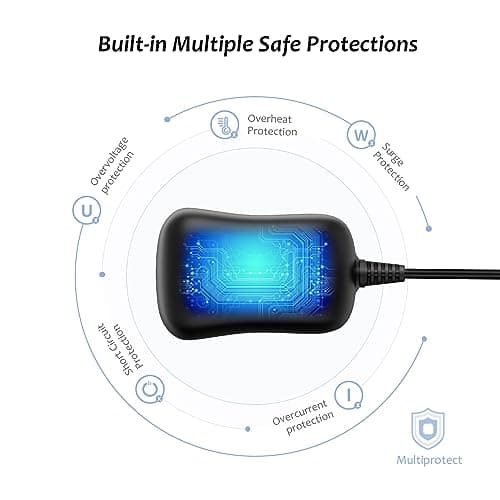 Zolt 12W AC to DC Adaptateur Secteur Universel 3V 4.5V 5V 6V 7.5V 9V 12V 1A Adaptateur Multi-Tension avec 8 Prises DC pour l'électronique, 1000mA Max.