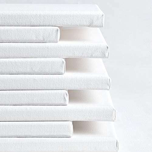 Artina Set de 2 Canvas Toile Peinture Grand Format 80x80 cm – Tableau Peinture Châssis Entoilés en Bois FSC© – Tableau Toile a Peindre Blanche 100% Coton 280g/m2 – Toiles à Peindre Stable Akademie