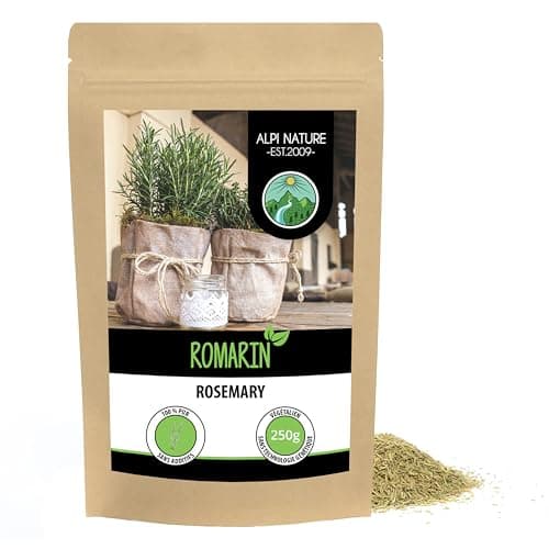 Romarin séché (250g), 100% pur et naturel pour les mélanges d'épices et le thé au romarin