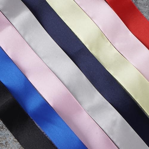 Chenkou Craft Rubans de satin solides assortis de 40 m de long pour loisirs créatifs, décoration de fête, emballage (mélange, 25 mm)