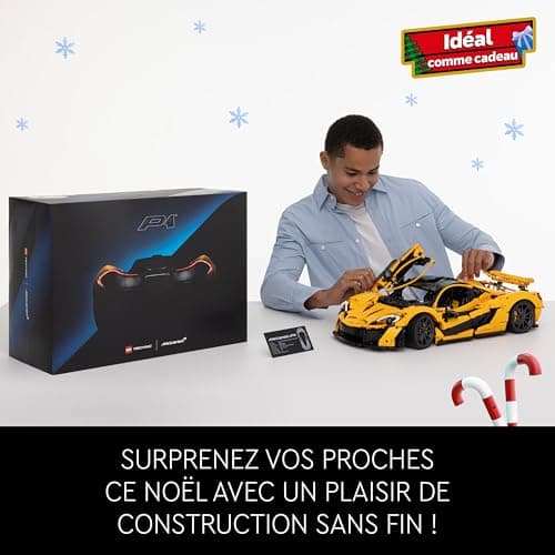 LEGO Technic McLaren P1 - Kit Maquette Hypercar pour Adultes - Idée Cadeau pour Les Passionnés de Voitures - Objet Collector à Échelle Réduite - Réplique de Voiture de Course 42172