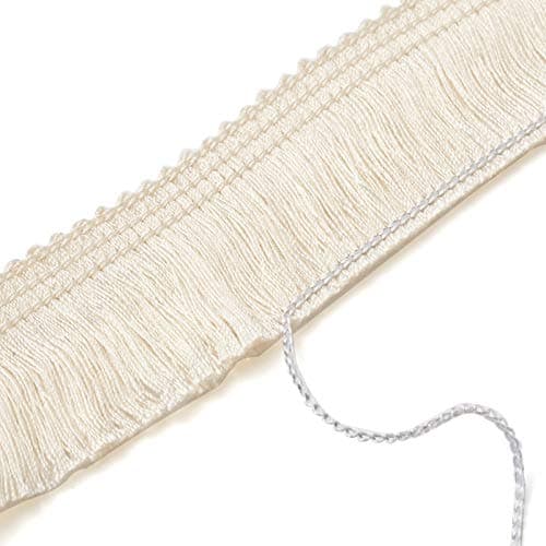 Beadthoven Garniture à franges en dentelle brodée pour vêtements, rideaux de mariage, robe, abat-jour, décoration d'intérieur - 25 m